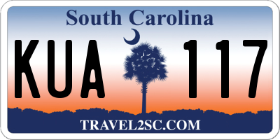 SC license plate KUA117