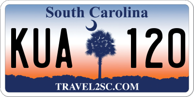 SC license plate KUA120