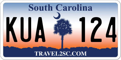 SC license plate KUA124