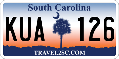 SC license plate KUA126