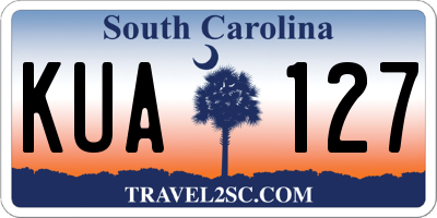 SC license plate KUA127