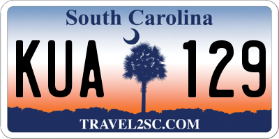 SC license plate KUA129