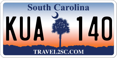 SC license plate KUA140
