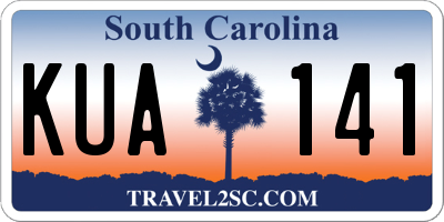 SC license plate KUA141