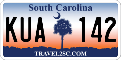 SC license plate KUA142