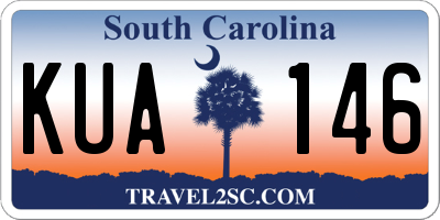 SC license plate KUA146