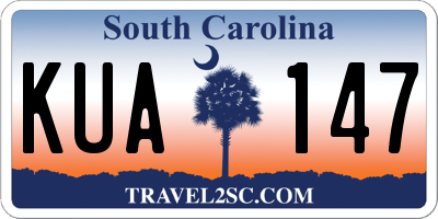 SC license plate KUA147