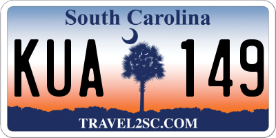 SC license plate KUA149
