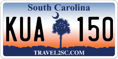 SC license plate KUA150