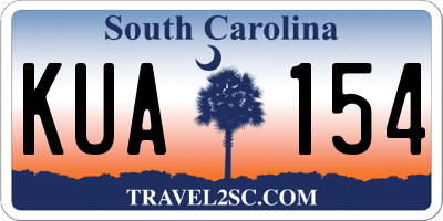 SC license plate KUA154