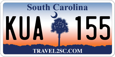 SC license plate KUA155