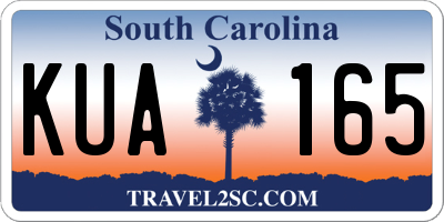 SC license plate KUA165