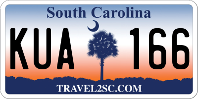 SC license plate KUA166