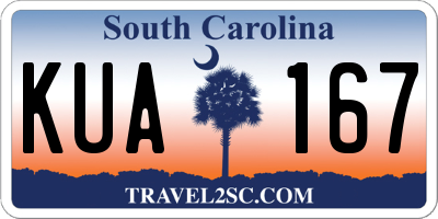 SC license plate KUA167