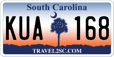 SC license plate KUA168
