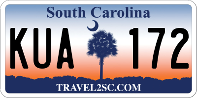 SC license plate KUA172