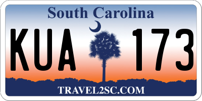 SC license plate KUA173