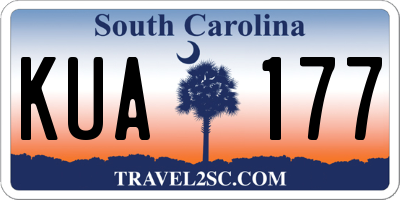 SC license plate KUA177