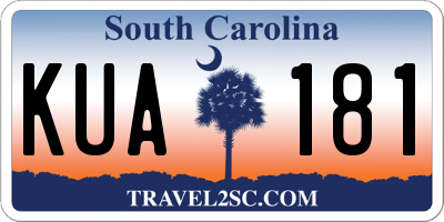 SC license plate KUA181