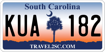 SC license plate KUA182