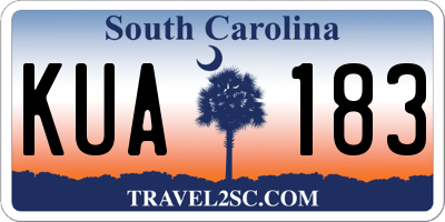 SC license plate KUA183