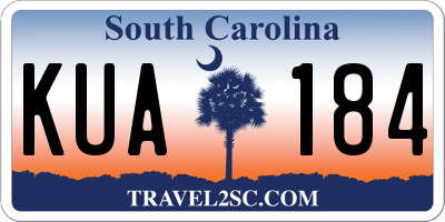 SC license plate KUA184