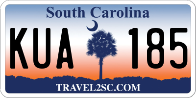 SC license plate KUA185