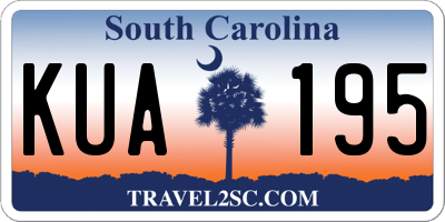 SC license plate KUA195