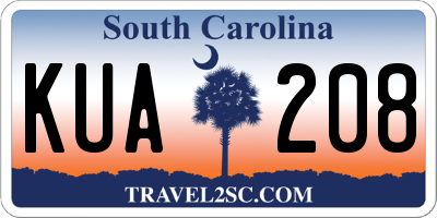 SC license plate KUA208