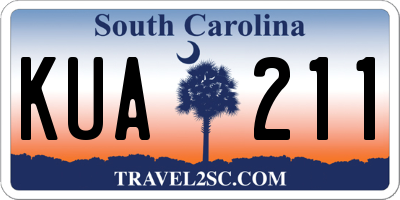 SC license plate KUA211