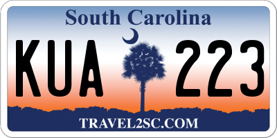 SC license plate KUA223