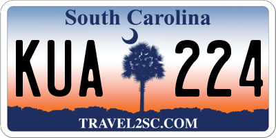 SC license plate KUA224