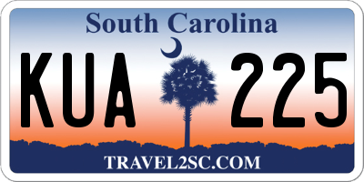 SC license plate KUA225