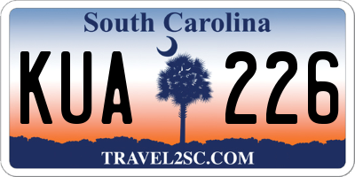 SC license plate KUA226