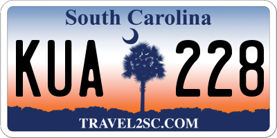 SC license plate KUA228