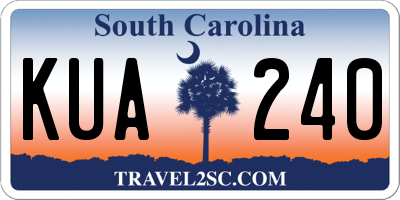 SC license plate KUA240