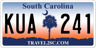 SC license plate KUA241
