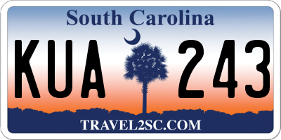 SC license plate KUA243