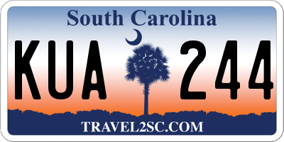 SC license plate KUA244