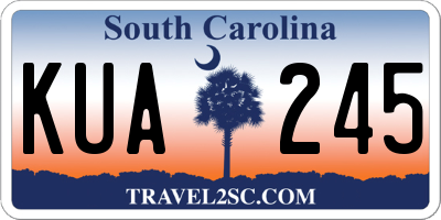SC license plate KUA245
