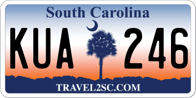 SC license plate KUA246