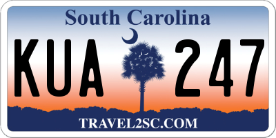 SC license plate KUA247