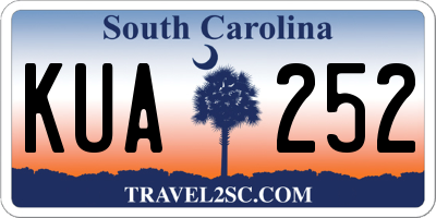 SC license plate KUA252
