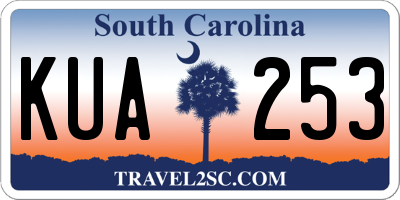 SC license plate KUA253