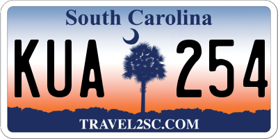 SC license plate KUA254