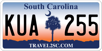 SC license plate KUA255