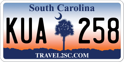 SC license plate KUA258