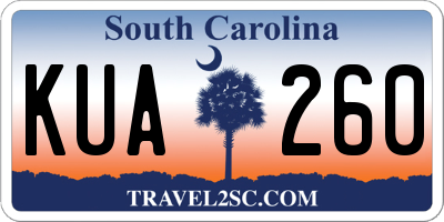 SC license plate KUA260