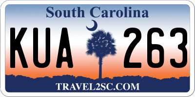 SC license plate KUA263
