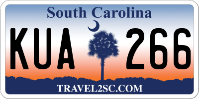 SC license plate KUA266